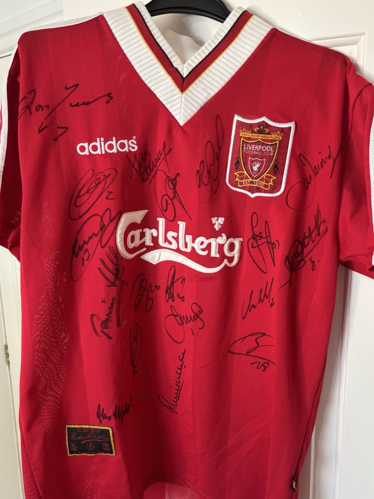 Liverpool FC Shirt 2003/2004 Signed By The Team At Melwood Training Ground. for sale on Ebay