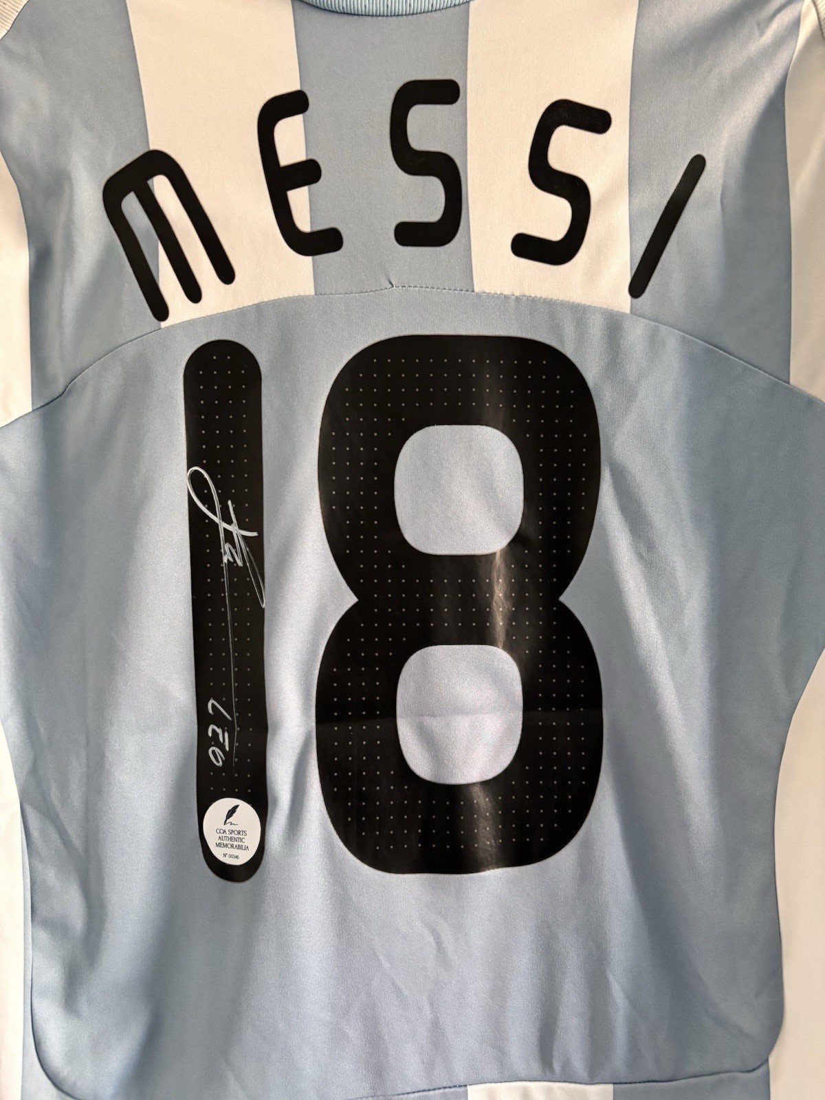 Rare Signed Lionel Messi 2010 World Cup Qualifying Argentina Shirt With COA for sale on Ebay