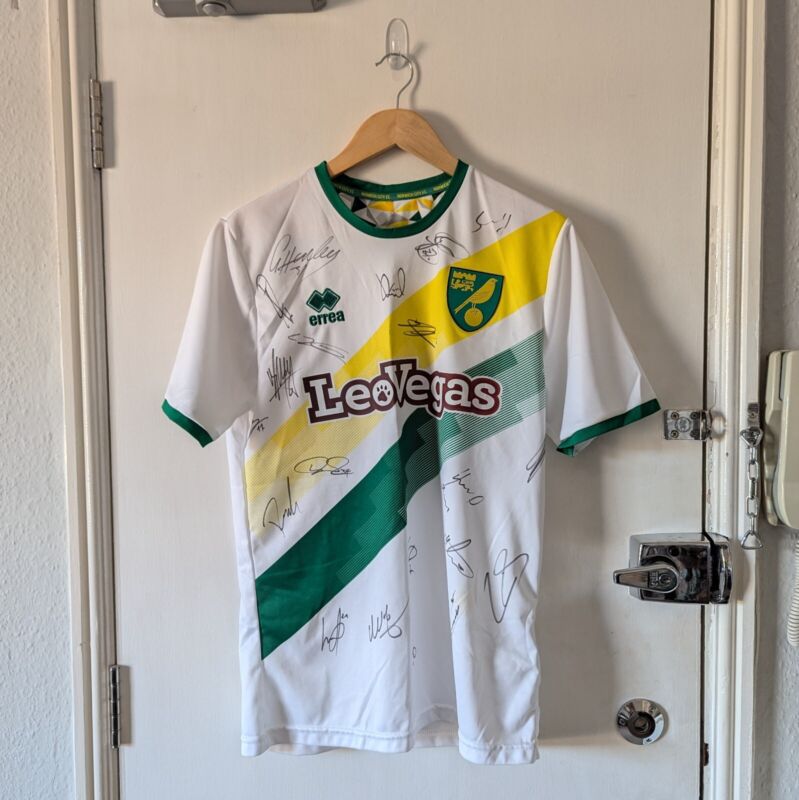 Squad Signed 2018-19 Norwich City Away Shirt – Pre-Season Matchworn 17 – Size L for sale on Ebay