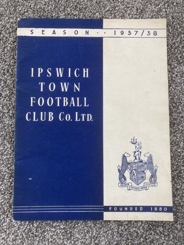 Ipswich Town League Application Brochure 1938 for sale on Ebay