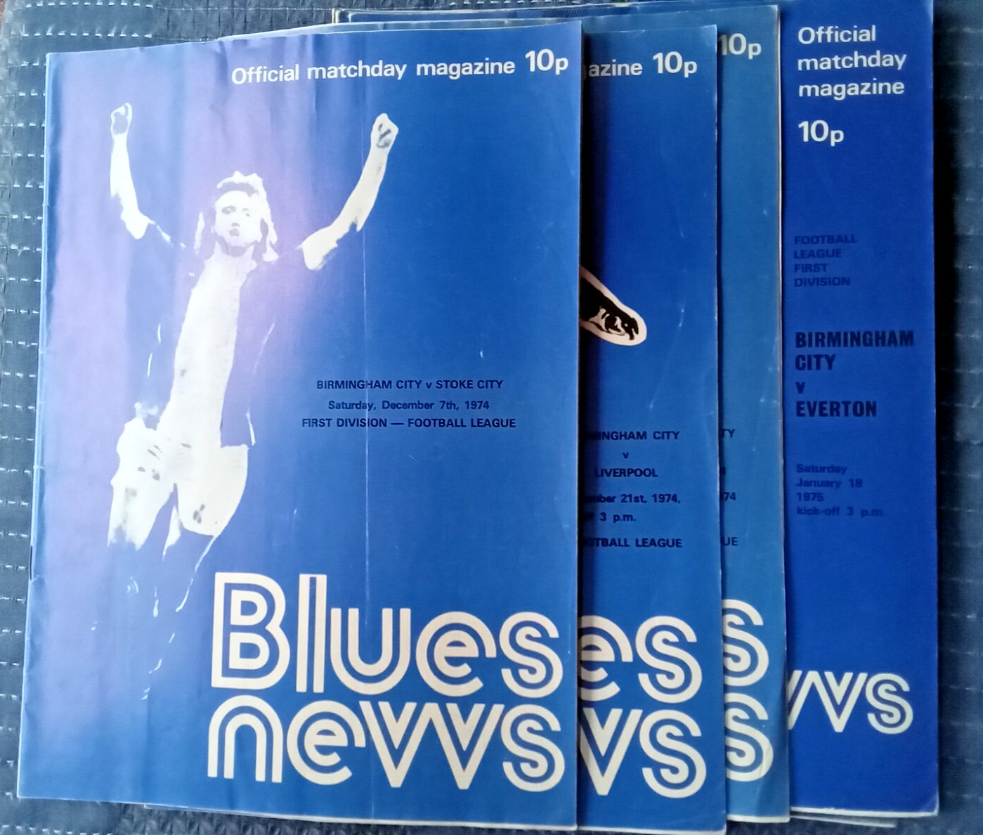 BIRMINGHAM CITY PROGRAMMES (10)  SEASON 1974-75  FIRST DIVISION POSTAGE INCLUDED for sale on Ebay