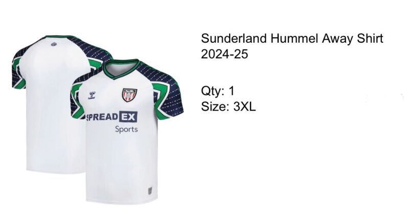 New Sunderland Hummel away Shirt 3xl Xxxl 24/25 Genuine From Club Shop for sale on Ebay