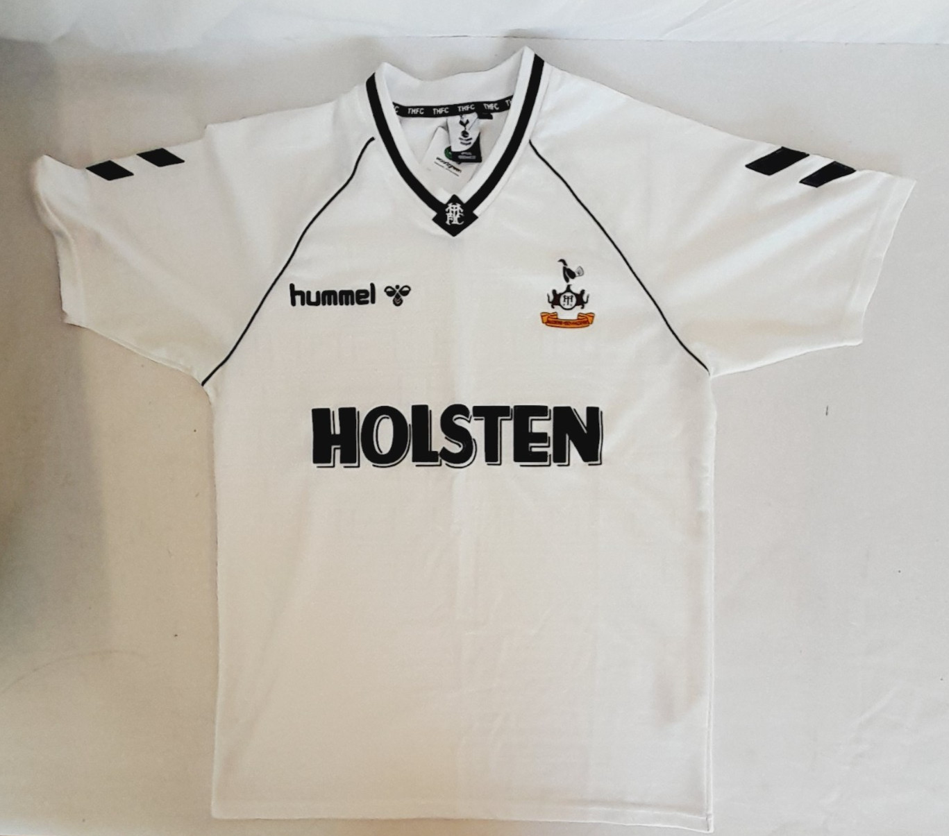 Retro Hummel Spurs 91 Cup Final Shirt Medium White Blue Tottenham Hotspur Home for sale on Ebay