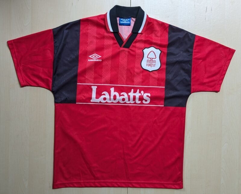 NOTTINGHAM FOREST Original Vintage 1994-95 Home Shirt Bryan Roy #22 L Near Mint for sale on Ebay