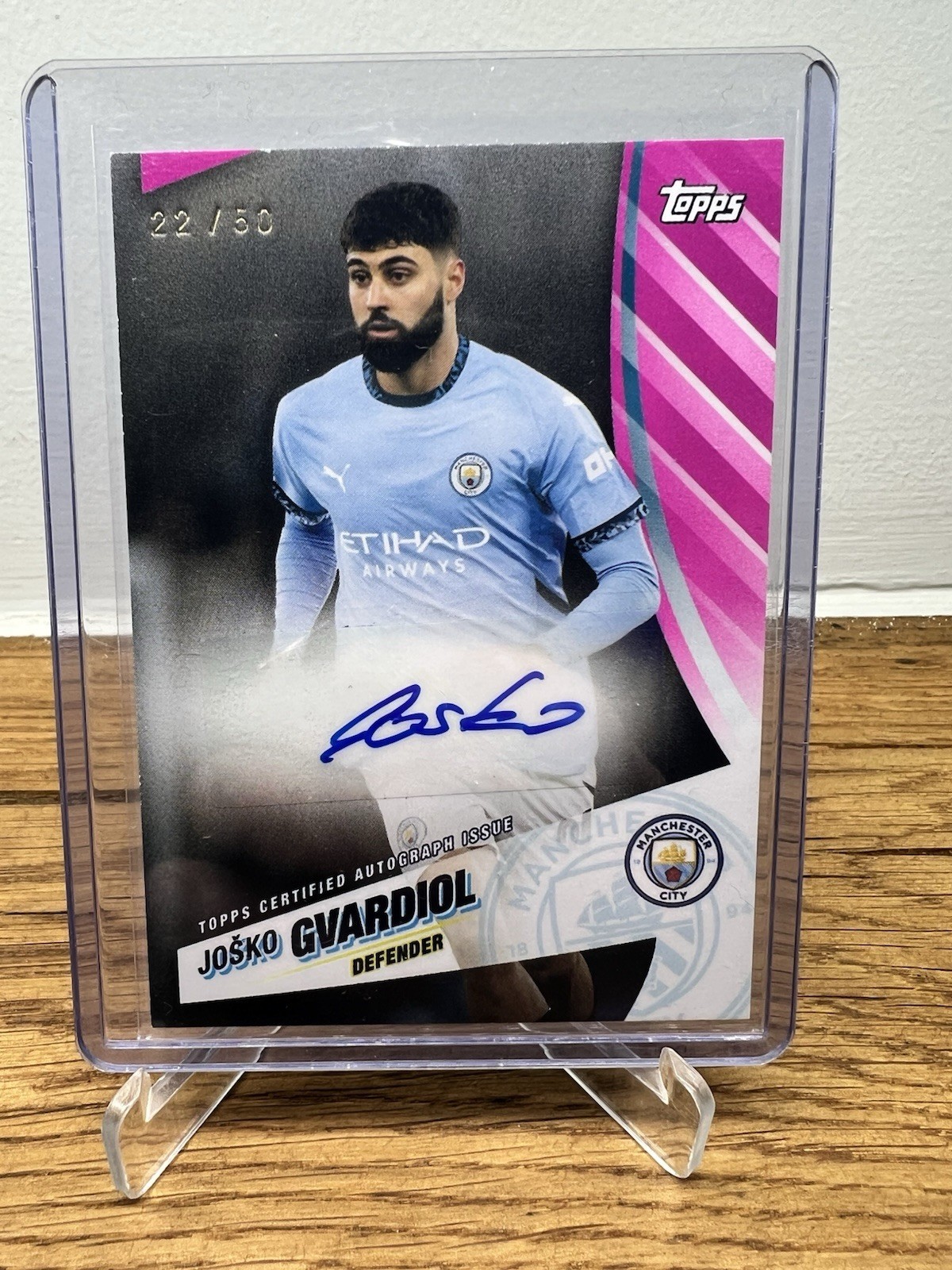 Topps Manchester City Blue Moon 2024/25 Josko Gvardiol 22/50 Auto for sale on Ebay