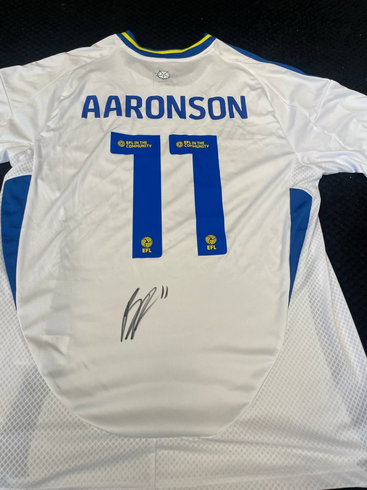 Aaronson - Signed Leeds Shirt with CoA for sale on Ebay