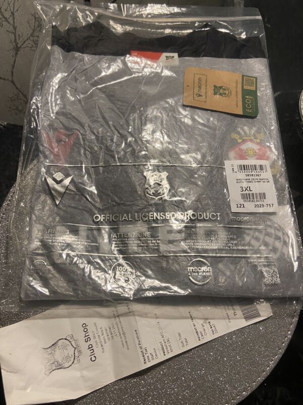Wrexham Football Shirt 23/24 Third Kit BNWT.  Size 3xl for sale on Ebay