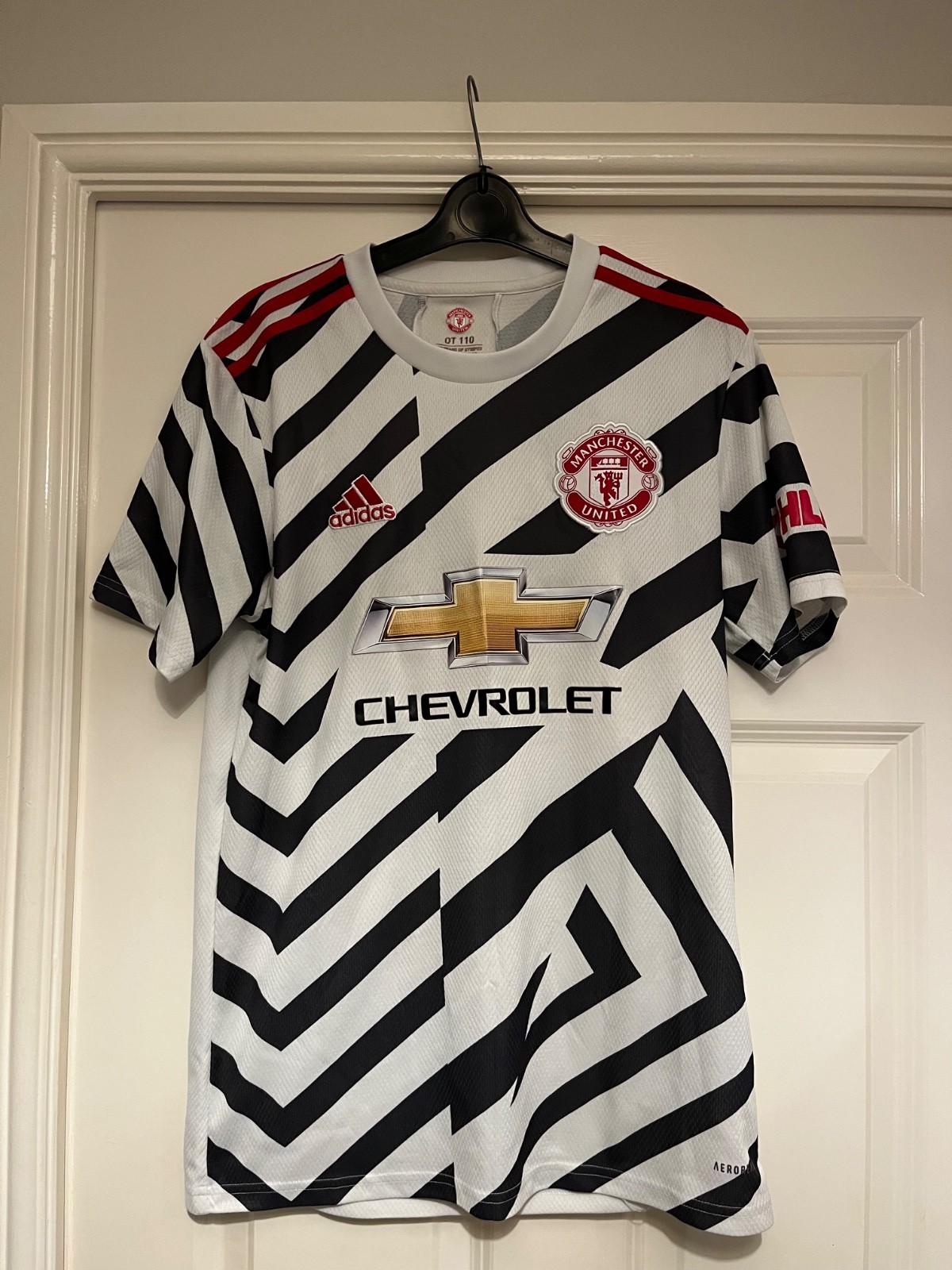 Manchester United 2020/21 Adidas Third Shirt Black White Official Size S for sale on Ebay