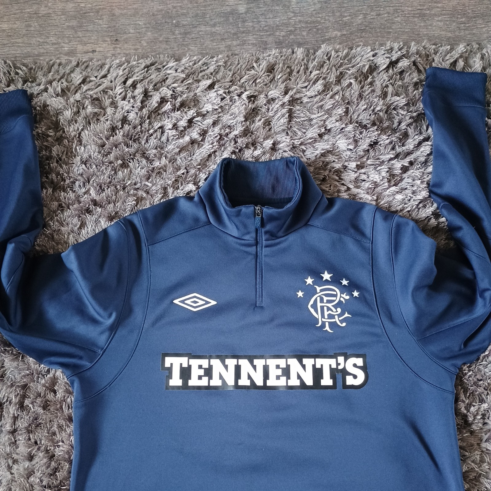 Glasgow Rangers Retro 1/4 Zip L for sale on Ebay