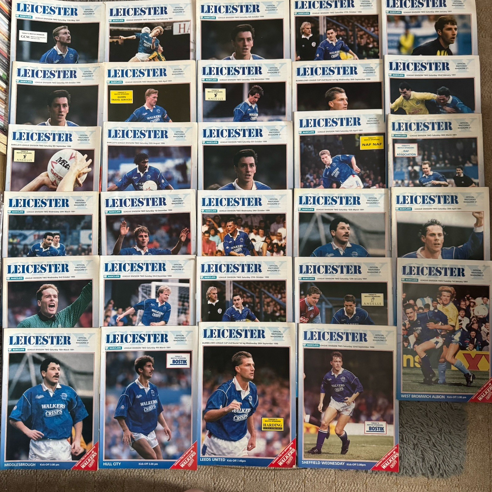 29 - Leicester City Fc Programmes - 1990-91 Season- Joblot for sale on Ebay
