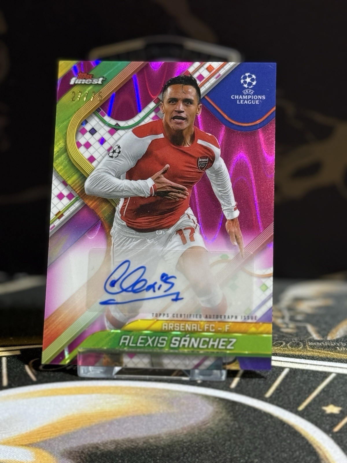 24/25 Topps Finest UCC Alexis Sanchez Auto /75 Arsenal 🔴￼ for sale on Ebay