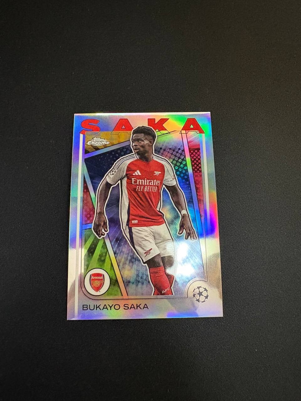 Bukayo Saka Hero Varation - Topps Chrome UCL 24/25 - Arsenal FC - Case Hit for sale on Ebay