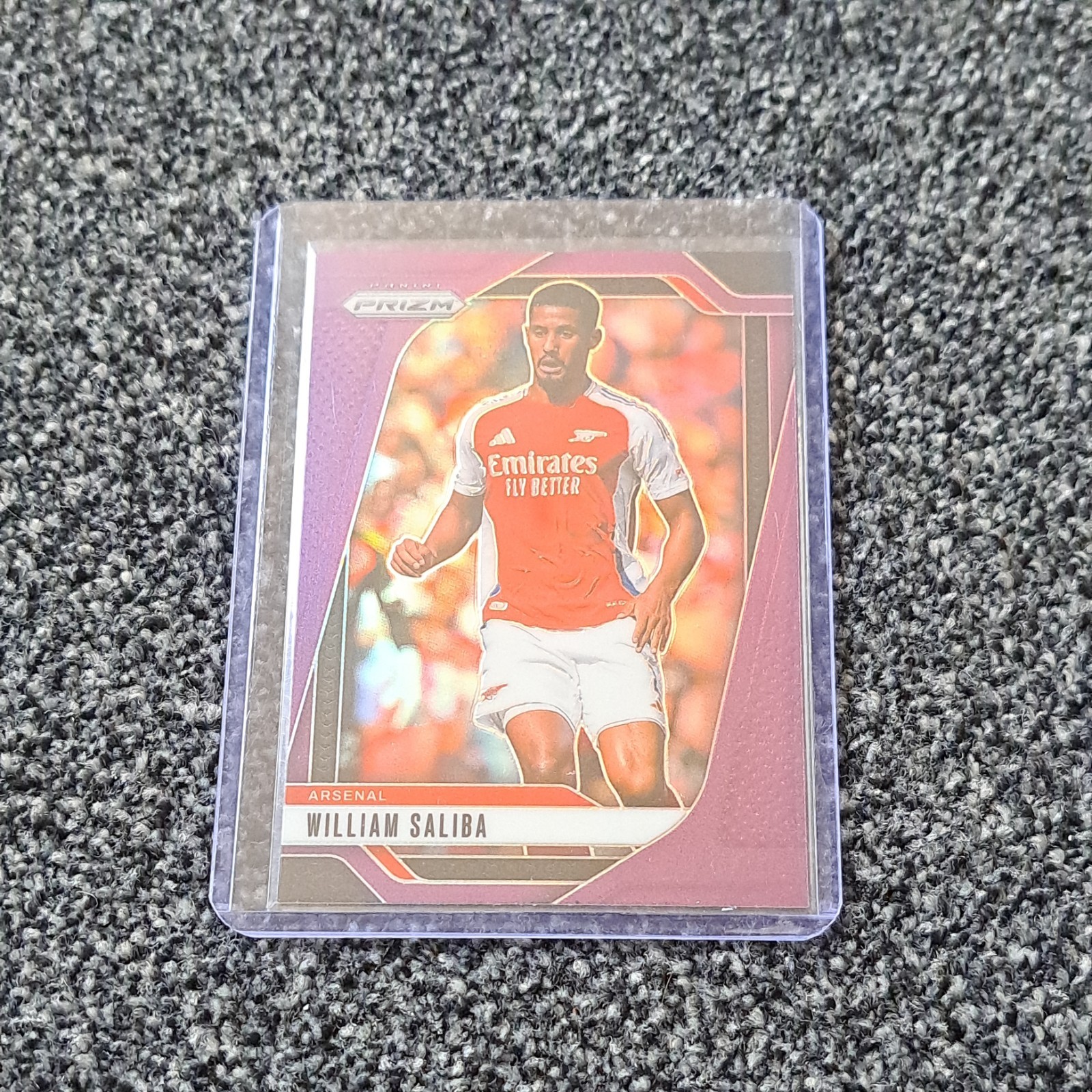 2024-25 Panini Prizm Premier League - William Saliba Purple Prizm #20 SP Arsenal for sale on Ebay