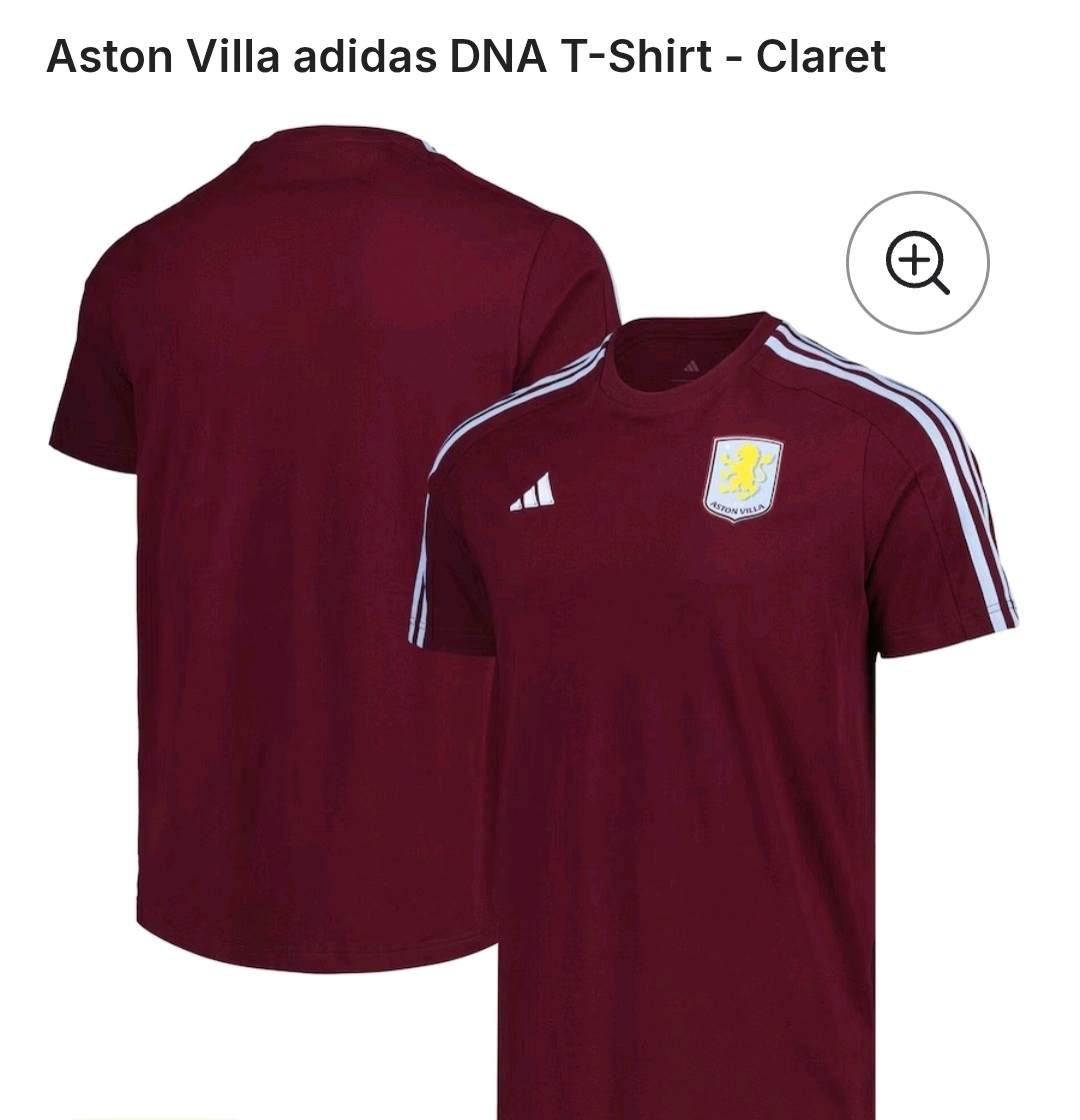 Aston Villa Addias Dna T Shirt for sale on Ebay