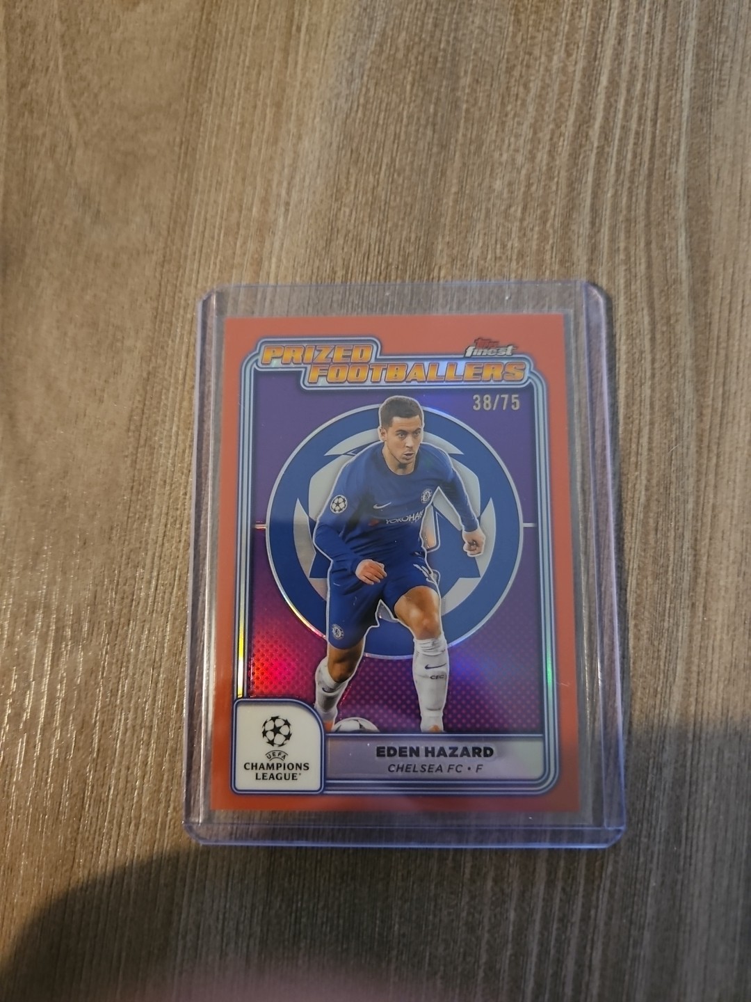 Topps Finest Eden Hazard Prized Footballers 38/75 Chelsea for sale on Ebay