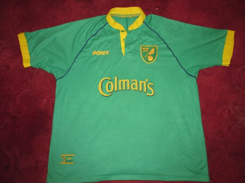Norwich City FC Away Shirt 1997-99 in Green Bruce Oldfield Coleman's Very Rare for sale on Ebay