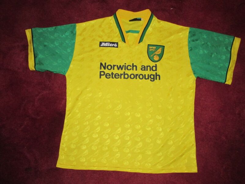 Norwich City FC Home Shirt by Mitre 1996-97 Rare for sale on Ebay