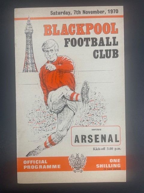 1970/71 BLACKPOOL V ARSENAL (DOUBLE WINNERS) 07-11-1970 DIVISION 1 for sale on Ebay