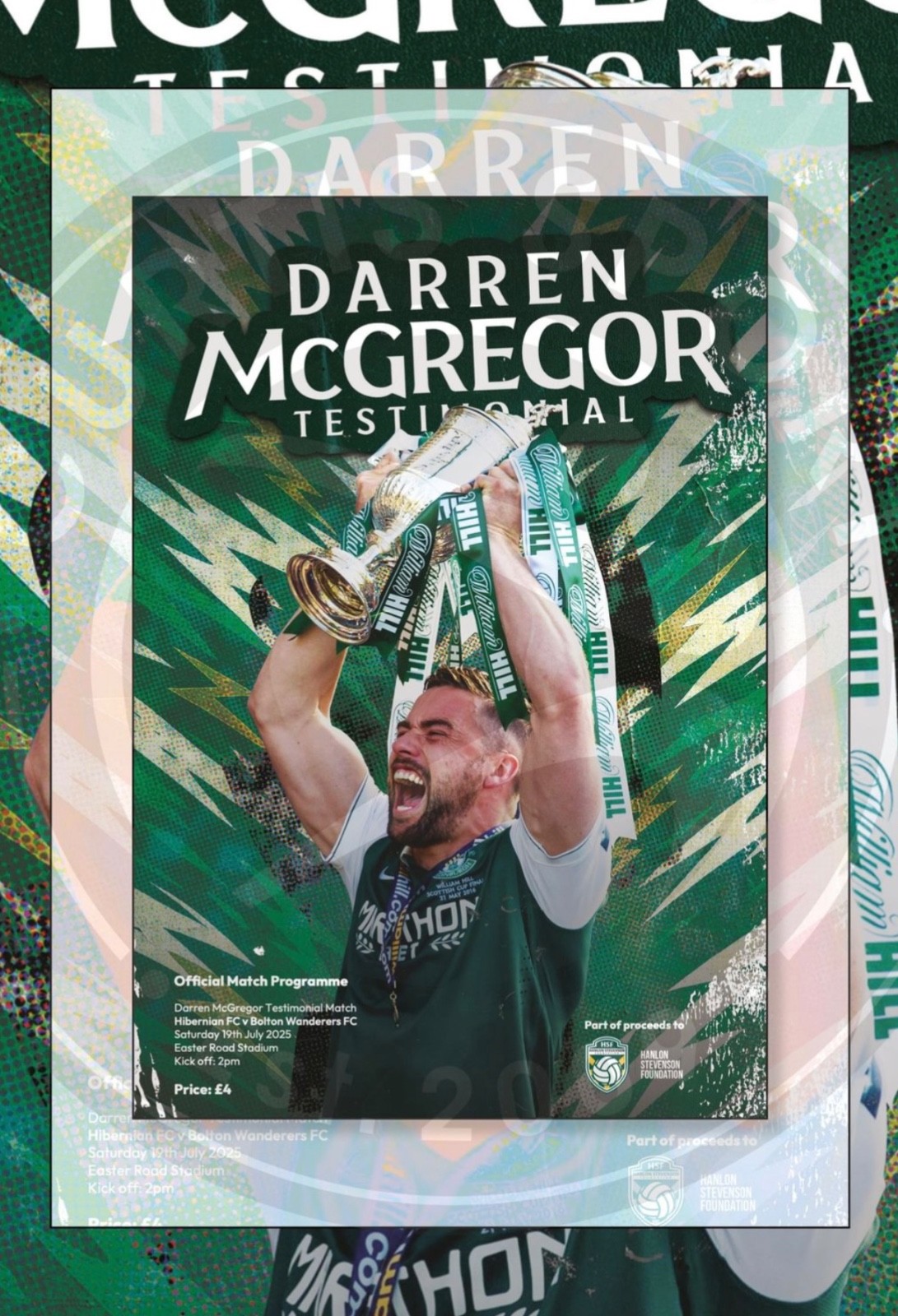 Hibernian v Bolton Wanderers (Darren McGregor Testimonial ) 2025 for sale on Ebay