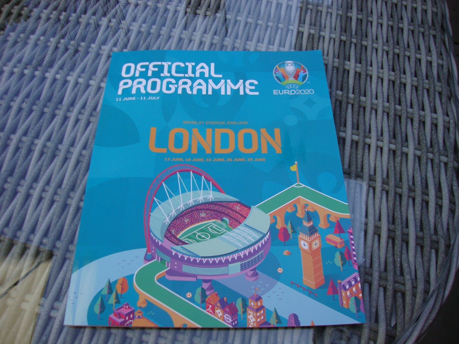 EURO 2020 LONDON TOURNAMANT PROGRAMME for sale on Ebay