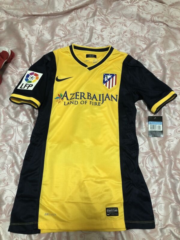 Atletico Madrid 2013-14 Away Player Issue Football Shirt Size M David Villa Nike for sale on Ebay
