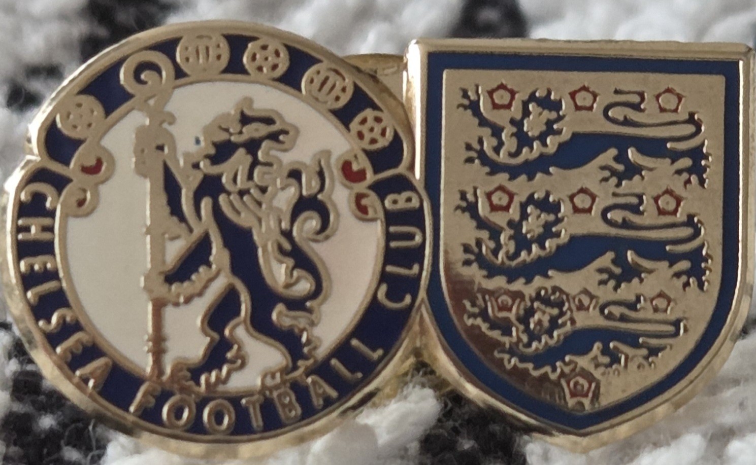 Chelsea FC Badge - CHELSEA ENGLAND TWIN FLAGS BADGE  for sale on Ebay