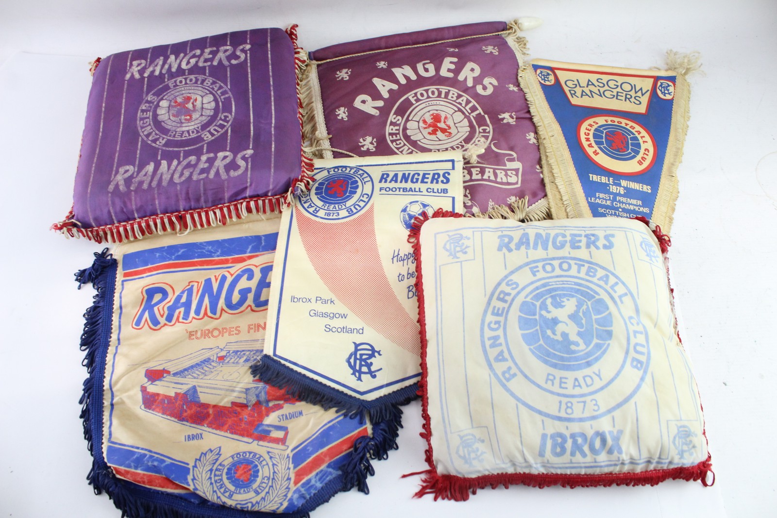 Memorabilia Vintage Collectable Merchandise Glasgow Rangers 70s-90s Flags Pillow for sale on Ebay