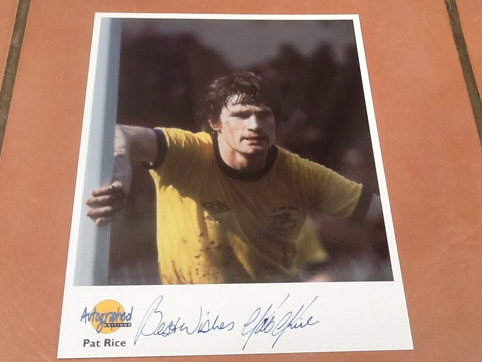 PAT RICE (ARSENAL 1966) SIGNED 10X8 AUTOGRAPHED EDITIONS + CERT. OF AUTH. for sale on Ebay