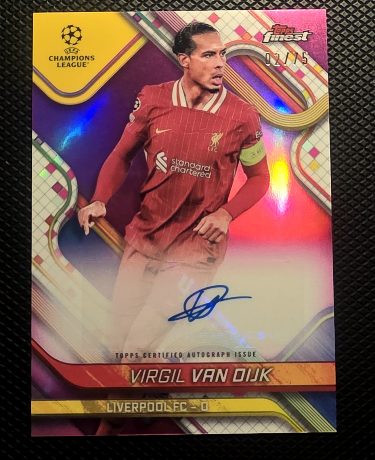 2024-25 Topps Finest UCC Virgil van Dijk Auto /75, Liverpool Netherlands for sale on Ebay