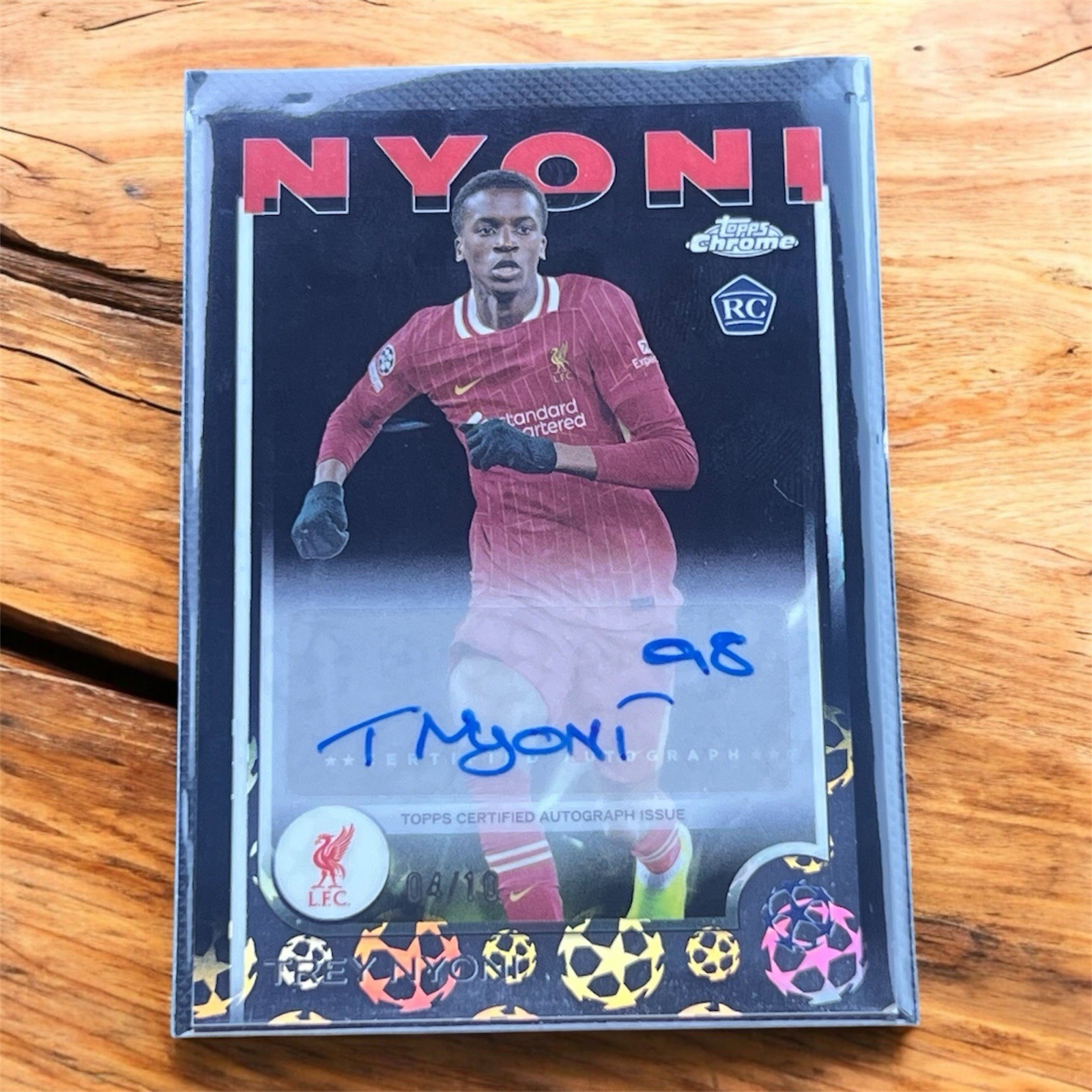 Trey Nyoni Liverpool Auto 4/10 Topps FRACTOR StarBall BIG RC Chase for sale on Ebay