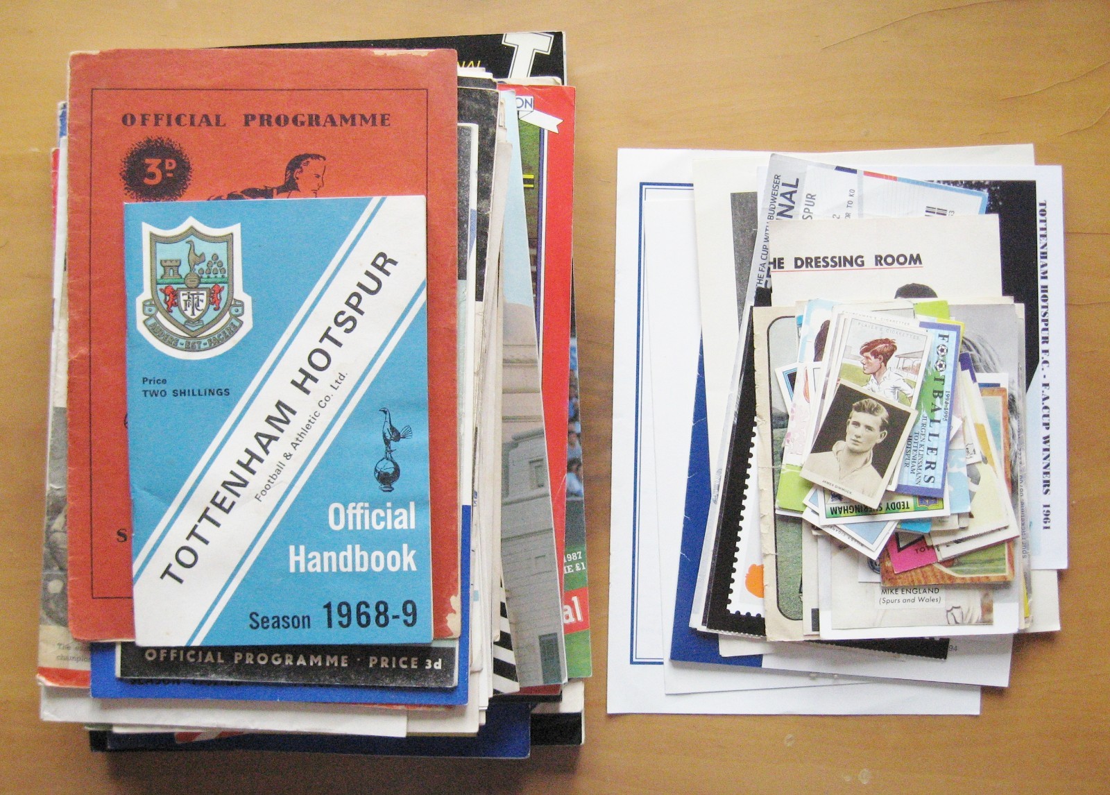 TOTTENHAM HOTSPUR Football Programmes Finals 50s/60s + Cards Tickets Pics + More for sale on Ebay