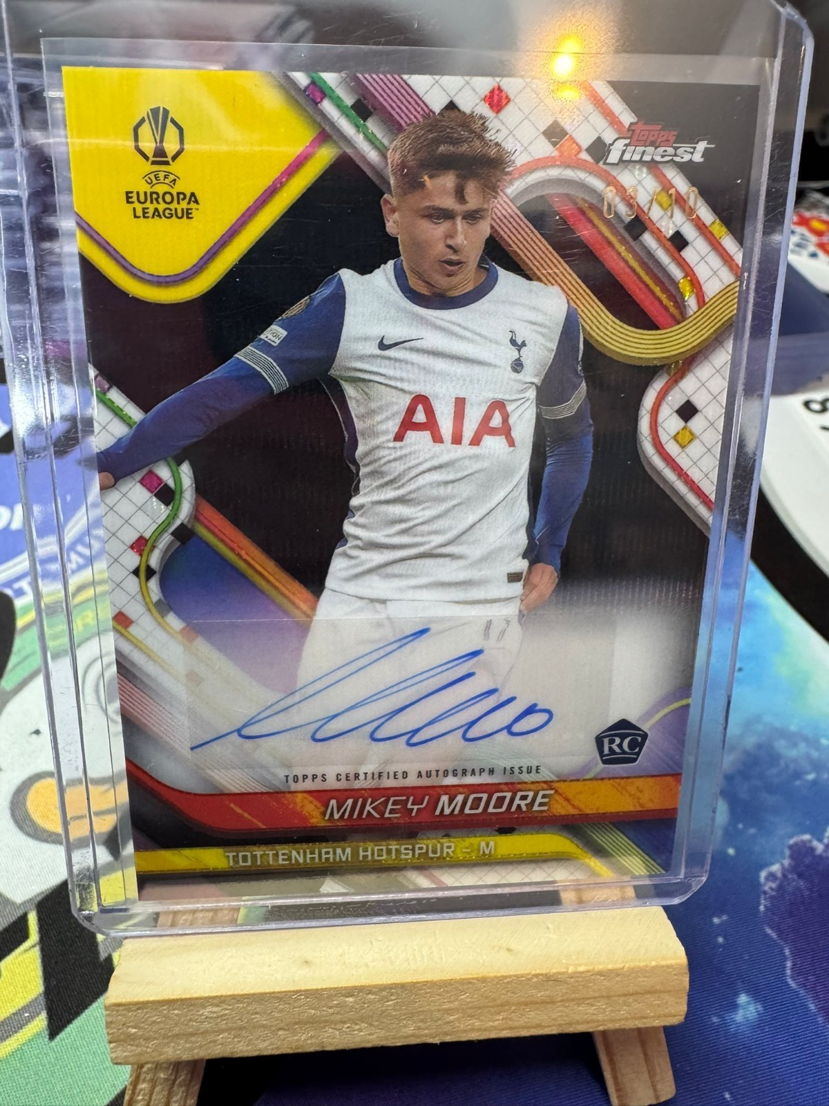 Mikey Moore /10 Rookie Auto Topps Finest Spurs England Tottenham RARE for sale on Ebay