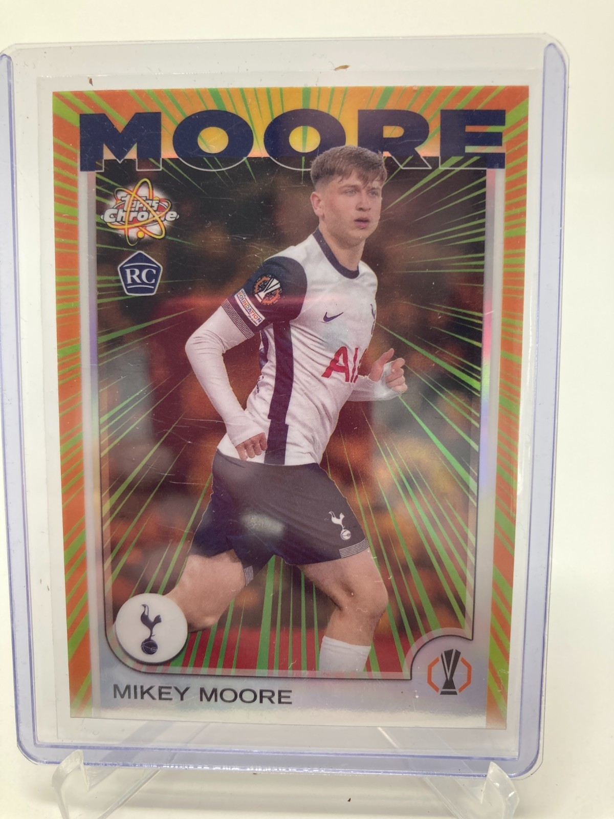 TOPPS CHROME  24/25 MIKEY MOORE TOTTENHAM RADIATING ROOKIES CASE HIT. for sale on Ebay