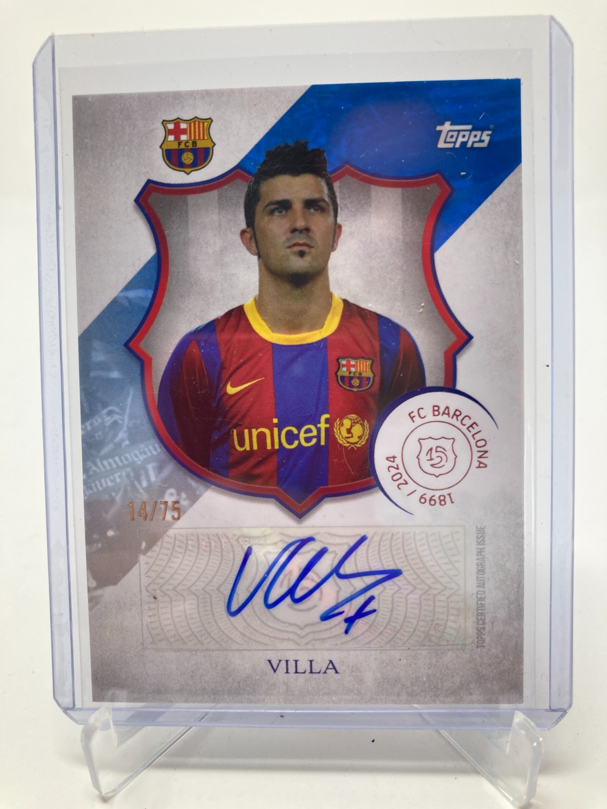 TOPPS BARCELONA 125TH ANNIVERSARY 24/25 VILLA BARCELONA AUTO 14/75. for sale on Ebay