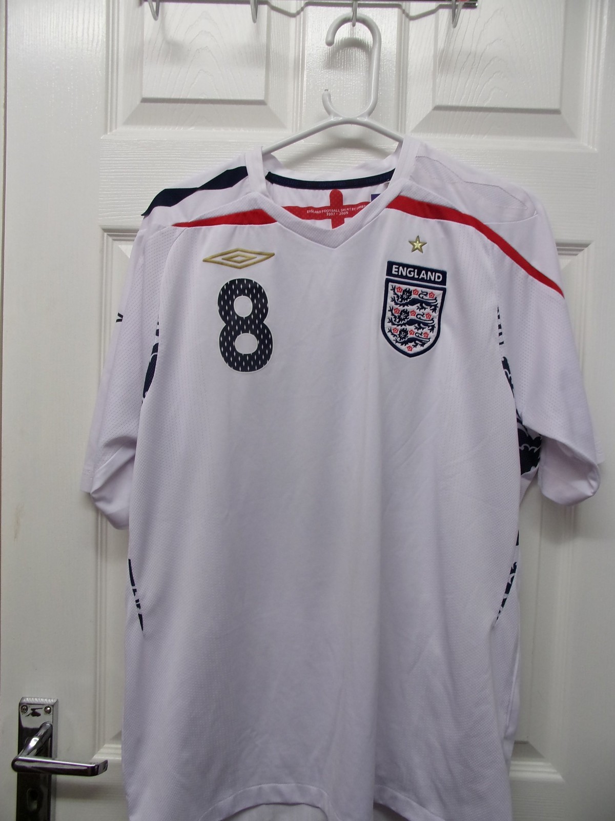 Umbro England 2007-2009 Home Football Shirt Size L Lampard 8 - #3104 for sale on Ebay