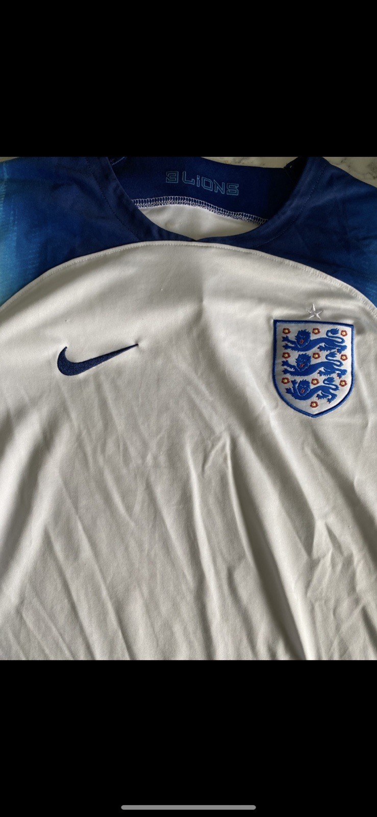 Mens England Home Football Shirt White Size Large for sale on Ebay