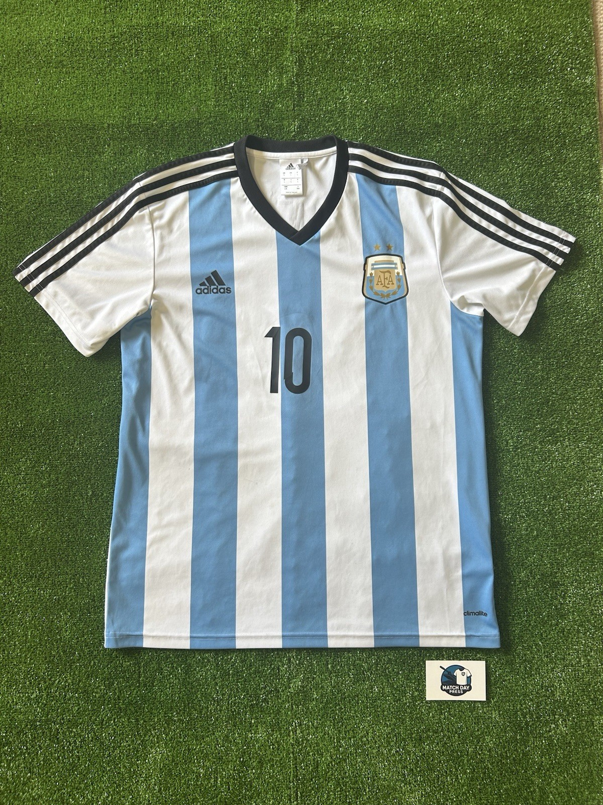 Argentina Lionel Messi #10 Home Adidas Original Football Shirt 2014 Men’s Medium for sale on Ebay