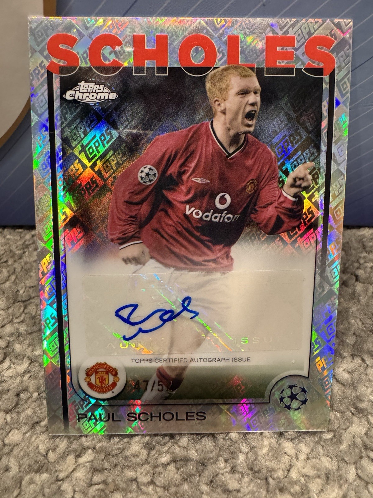 2024-25 Topps Chrome UEFA Paul Scholes Toppsfractor Auto /52 - Manchester United for sale on Ebay
