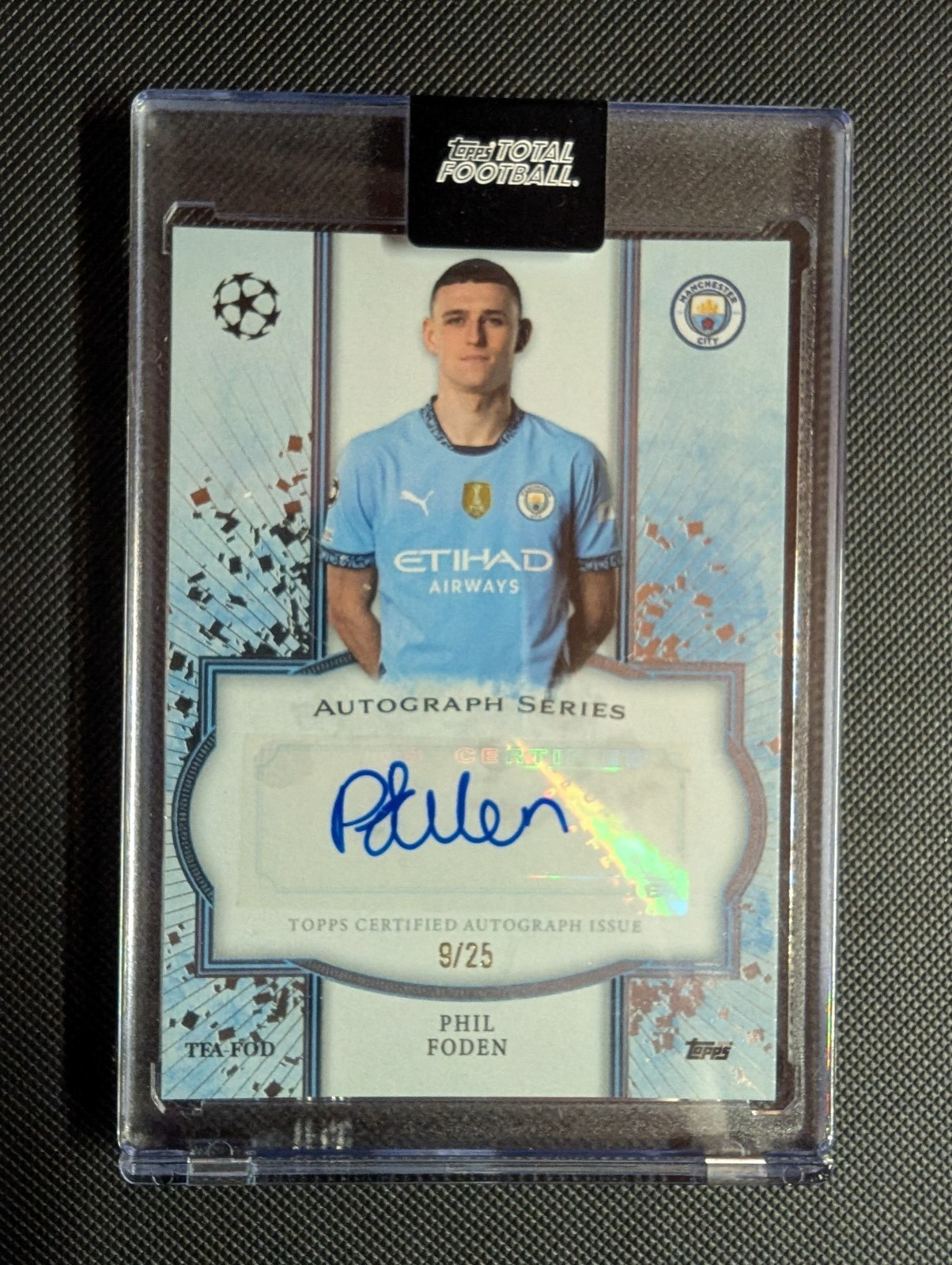 Phil Foden autograph /25 Topps Total Manchester City for sale on Ebay