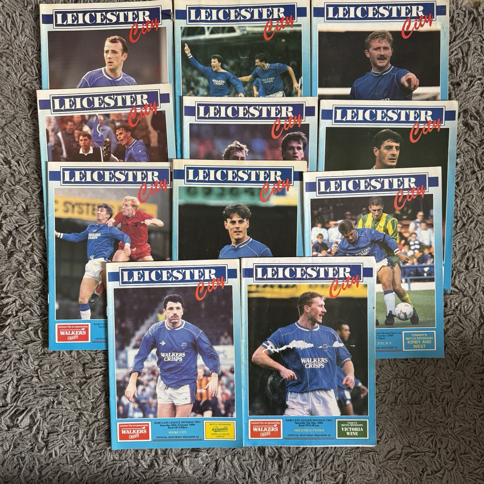 11 - Leicester City Fc Programmes - 1989/90 Season - Joblot for sale on Ebay
