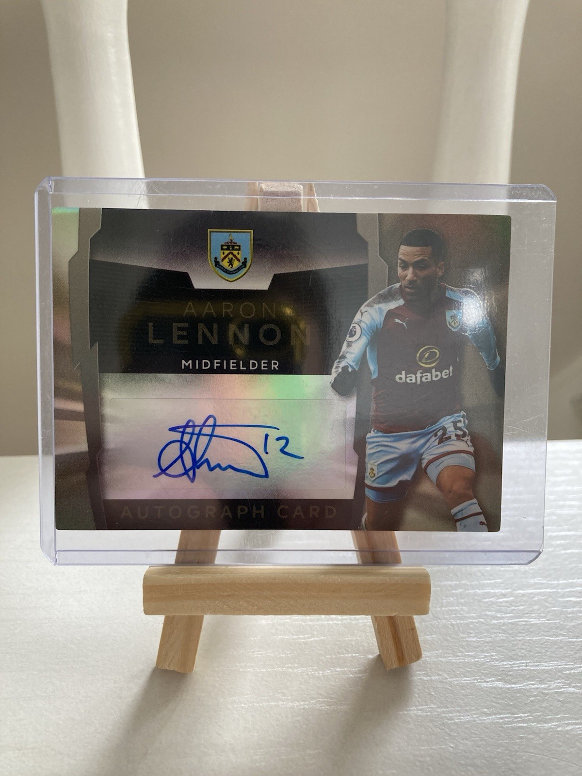 Aaron Lennon Signed Topps Burnley Autograph 2017/18 Card for sale on Ebay