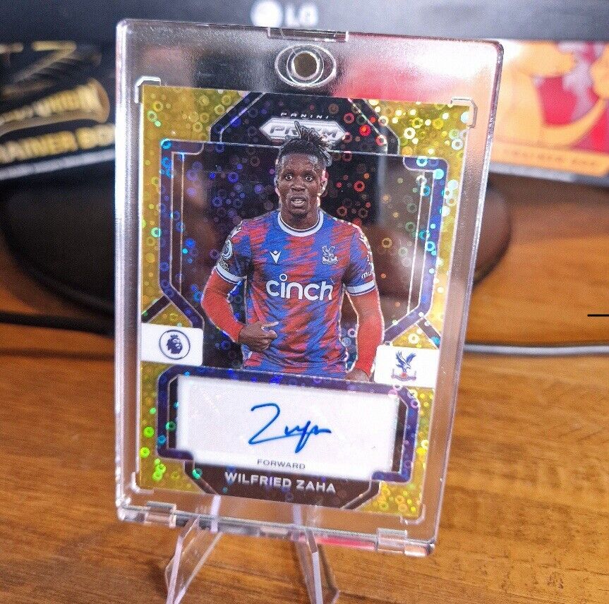 Wilfried Zaha 10/10 Autograph Gold speckle SSP Crystal Palace 22/23 Panini Prizm for sale on Ebay