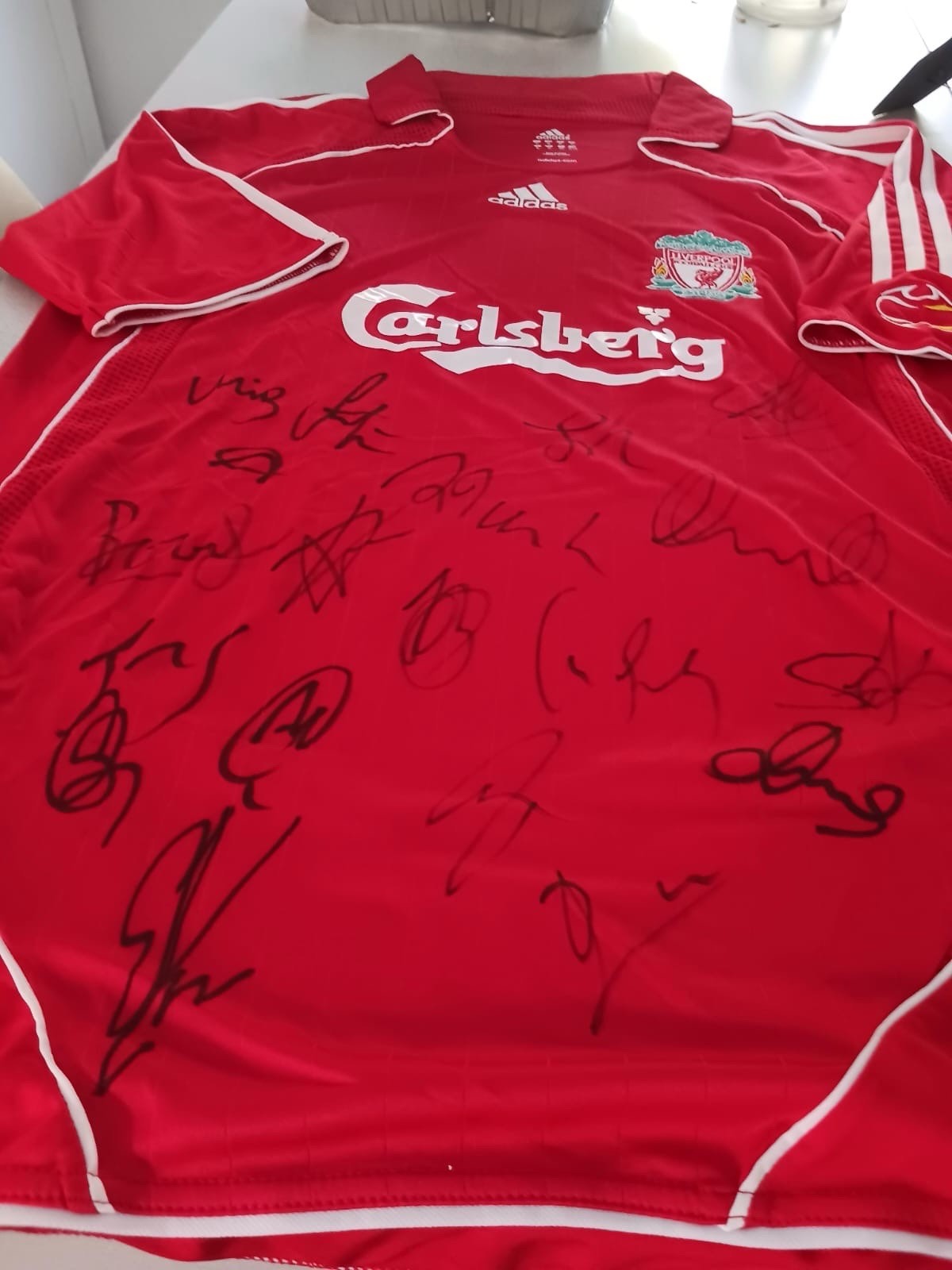 AUTHENTIC SIGNED  LIVERPOOL  2006 HOME FOOTBALL SHIRT XL ADULT ADIDAS  (V GOOD) for sale on Ebay