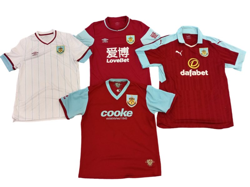 Burnley Football Club Shirts x4 UK Sized M-XL Umbro Puma Etc Collectible Tops for sale on Ebay