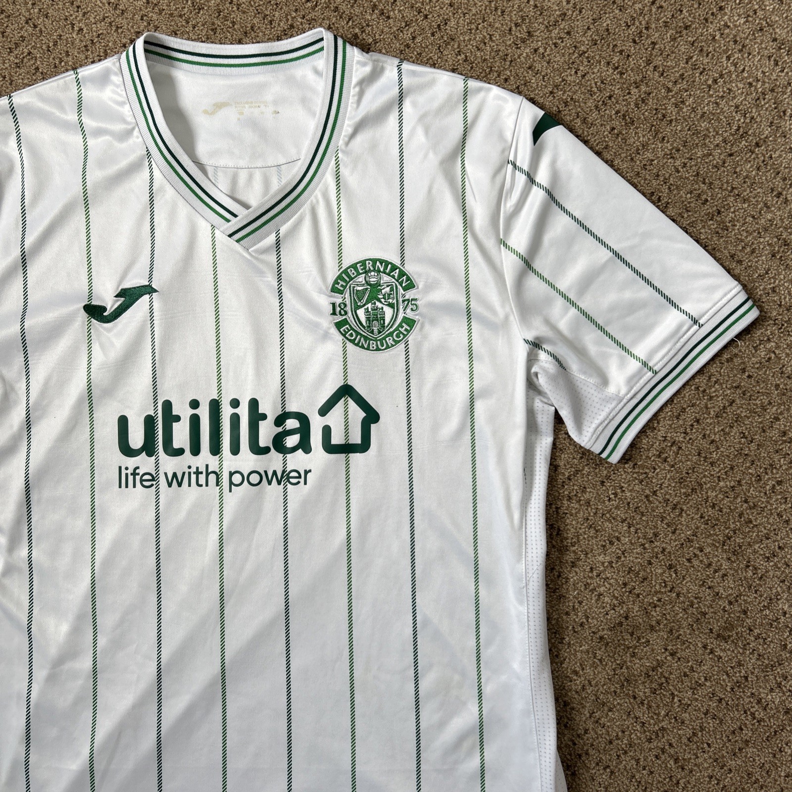 hibernian 2021/22 away shirt by joma size medium for sale on Ebay