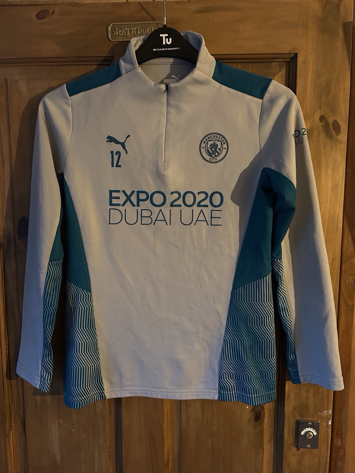 Manchester City 2019/20 Puma Match Worn Player Issue Training Warm Up Jacket  for sale on Ebay