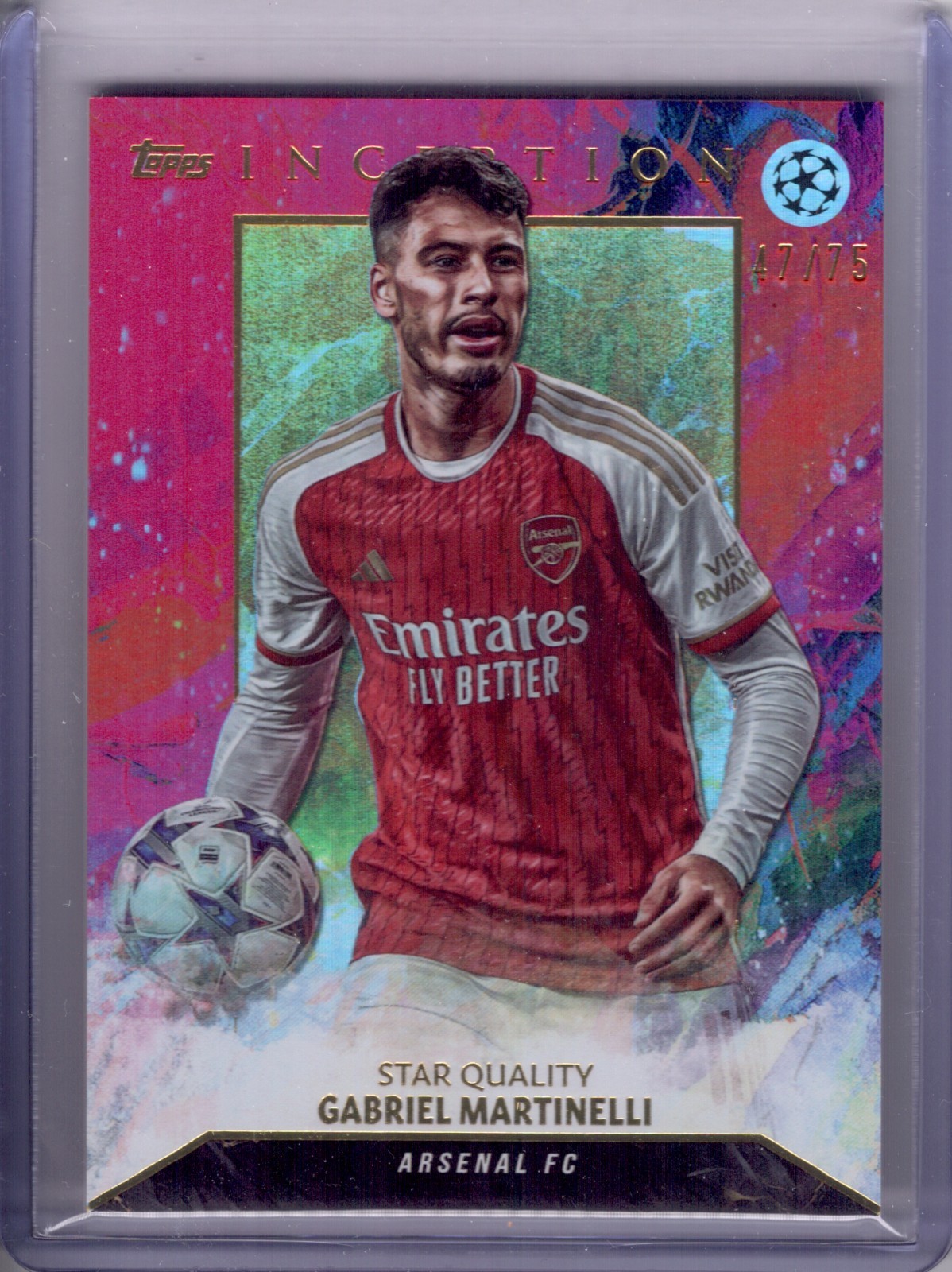 2023-24 TOPPS INCEPTION SOCCER GABRIEL MARTINELLI ARSENAL FC PREMIER LEAGUE /75 for sale on Ebay