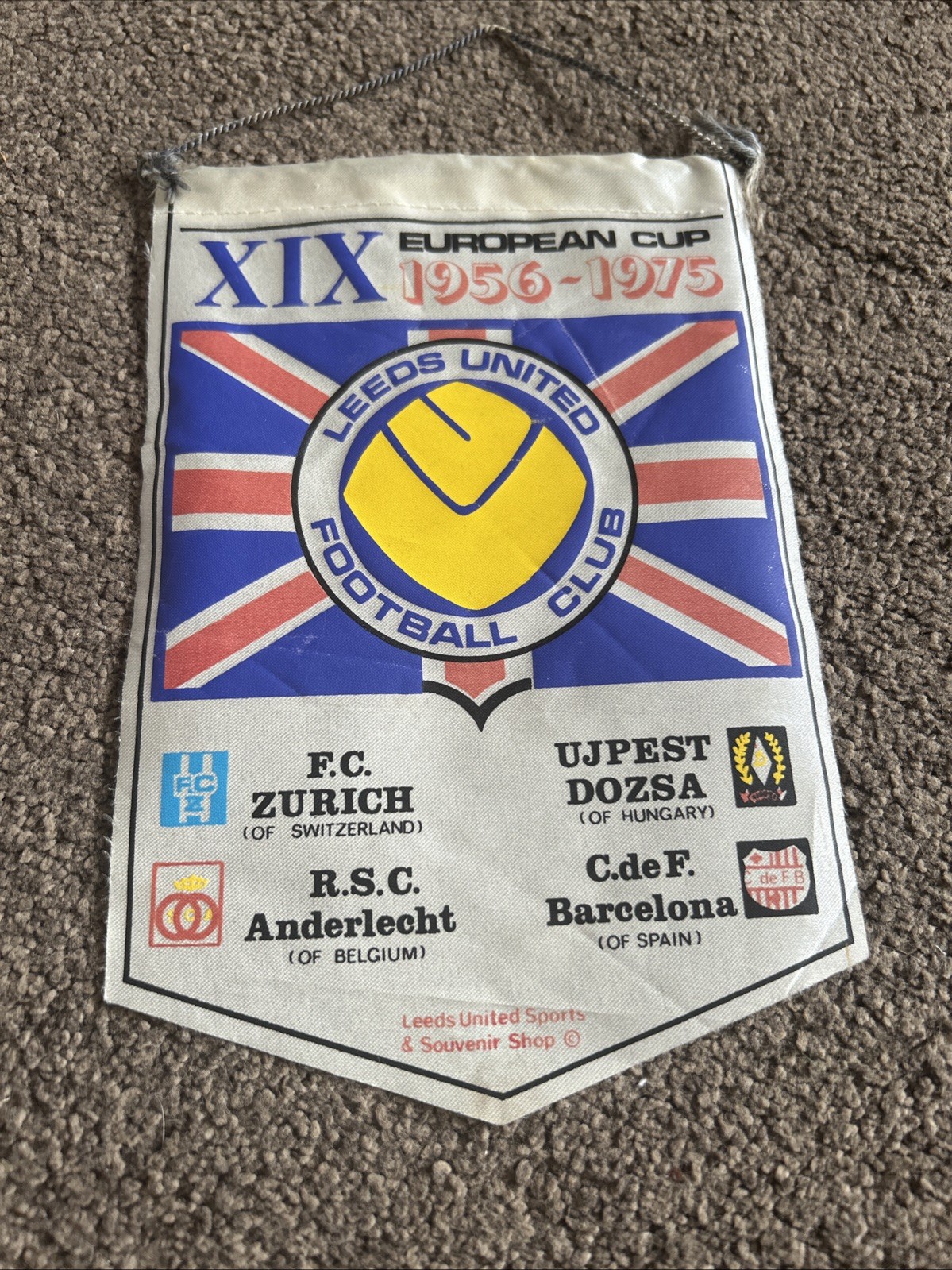 Leeds United 1975 European Cup Pennant  for sale on Ebay