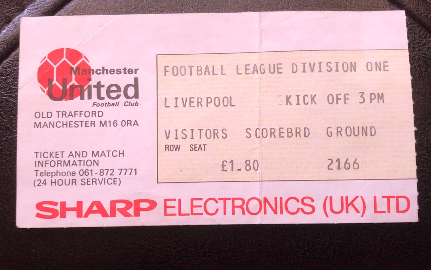 Manchester United v Liverpool Undated for sale on Ebay