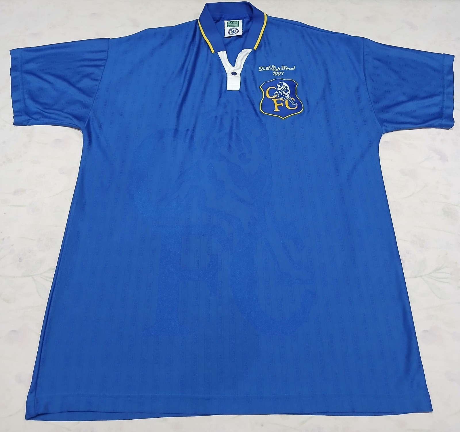 Chelsea 1997 FA Cup Score Draw Men's Size XL Home Football Shirt Blue for sale on Ebay
